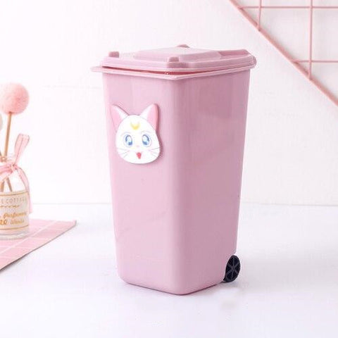 NEW Creative Trash Can Desktop Organizer Pen Holder Desktop Organizer School Office