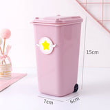 NEW Creative Trash Can Desktop Organizer Pen Holder Desktop Organizer School Office