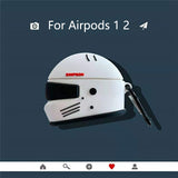 3D Cool Motorcycle Helmet Case For AirPods Pro Phone