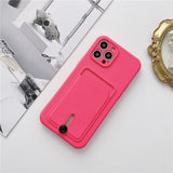 New Candy Color Wallet Card Case for IPhone  Soft Silicone Shockproof Cover Coque