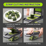 Kitchen Cook Multifunction Vegetable Cutter Gadgets Steel Blade Grater Tool