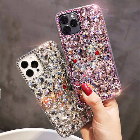 Samsung Mobile Phone With Diamond Shining Case Cover