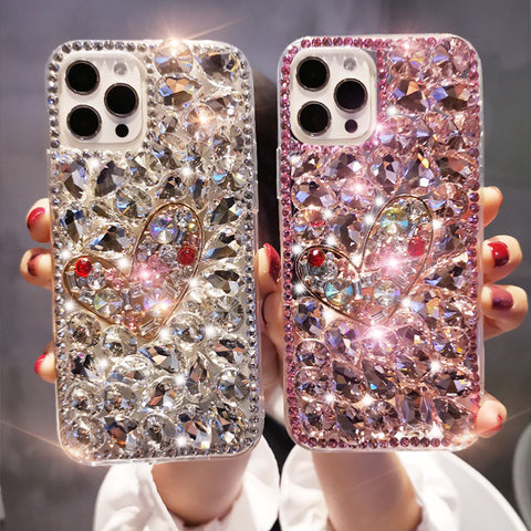 Samsung Mobile Phone With Diamond Shining Case Cover