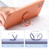 Original Silicone Magnetic Ring Holder Case for IPhone Soft Stand Finger Bracket Cover