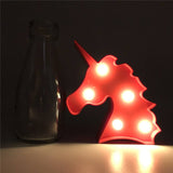 Night Lights LED Illuminated Flamingo Unicorn Pendant Lamp