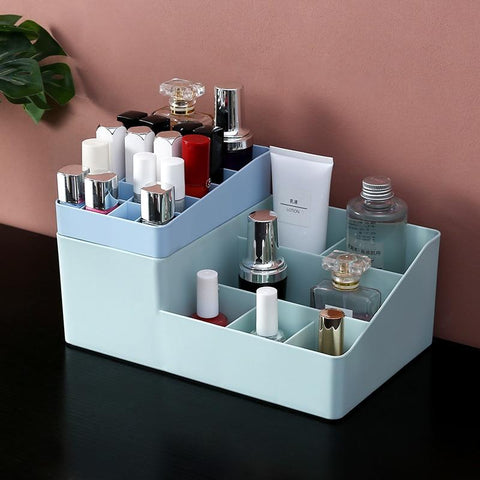 Bathroom Plastic Makeup Organizer Box Cosmetics Storage Container