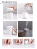 Portable Mini Air Humidifier 300ml Ultrasonic Aroma Essential Oil Diffuser USB