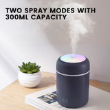 Portable Mini Air Humidifier 300ml Ultrasonic Aroma Essential Oil Diffuser USB