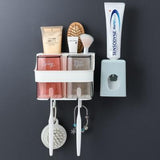 Bathroom Wall-mounted Storage Toothbrush Holder Wash Cup Set