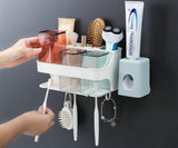 Bathroom Wall-mounted Storage Toothbrush Holder Wash Cup Set