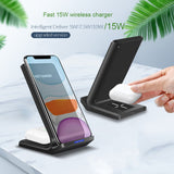 15W Fast 4 In 1 Wireless Charger Phone Apple Watch Charging Stand