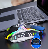 Wireless Computer Gamer Silent Rechargeable USB Mouse