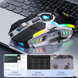 Wireless Computer Gamer Silent Rechargeable USB Mouse