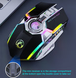 Wireless Computer Gamer Silent Rechargeable USB Mouse