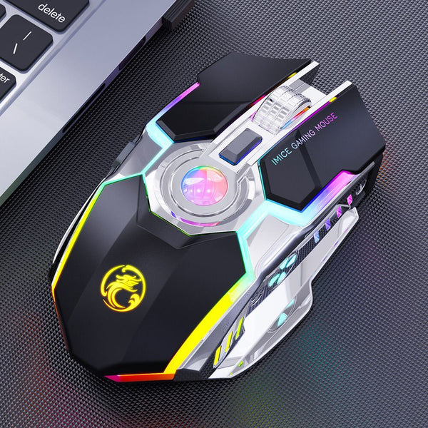 Wireless Computer Gamer Silent Rechargeable USB Mouse