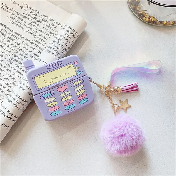 Retro Phone model Cartoon Earphone Case for Apple Airpods