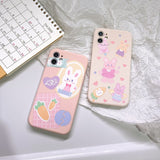 Retro Sweet Bunny carrot japanese Kawaii Phone Case for iPhone