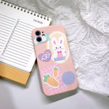 Retro Sweet Bunny carrot japanese Kawaii Phone Case for iPhone