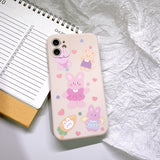 Retro Sweet Bunny carrot japanese Kawaii Phone Case for iPhone