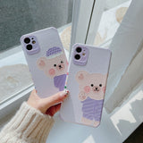 Retro kawaii Dessert pajamas bear art japanese Phone Case