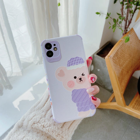 Retro kawaii Dessert pajamas bear art japanese Phone Case