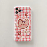 Retro milk tea bear girls japanese Phone Case For iPhone