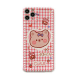 Retro milk tea bear girls japanese Phone Case For iPhone