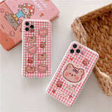 Retro milk tea bear girls japanese Phone Case For iPhone