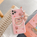 Retro milk tea bear girls japanese Phone Case For iPhone