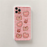 Retro milk tea bear girls japanese Phone Case For iPhone