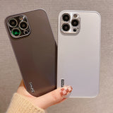 Luxury Aluminum Camera Protection Case for iPhone Slim Mat Hard Cover