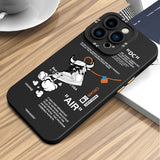 Ins Sports Brand Sneaker Labels Plain Leather Phone Case for IPhone  Lens Protect Cover