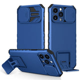 Slide Lens Protection Armor Phone Case for IPhone Shockproof Hard PC Bumper Cover