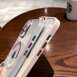 Luxury Transparent Magsafing Case for iPhone  Protector Magnetic Acrylic Shockproof Cover