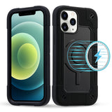 Magnetic Wireless Charging Armor Phone Case for IPhone Shockproof Bumper Hard Cover