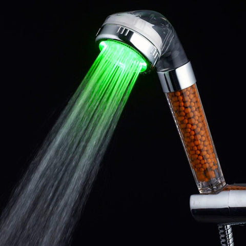 Shower Faucets RGB 7 Colorful LED Light Water Bathroom Filtration Shower - honeylives