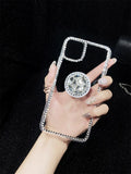 Simple 3D pearl frame Transparent Phone Case For iPhone