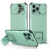 Slide Lens Protection Armor Phone Case for IPhone Shockproof Hard PC Bumper Cover