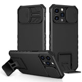 Slide Lens Protection Armor Phone Case for IPhone Shockproof Hard PC Bumper Cover