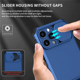 Slide Lens Protection Armor Phone Case for IPhone Shockproof Hard PC Bumper Cover