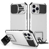 Slide Lens Protection Armor Phone Case for IPhone Shockproof Hard PC Bumper Cover