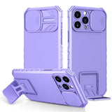 Slide Lens Protection Armor Phone Case for IPhone Shockproof Hard PC Bumper Cover