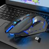 Rechargeable Silent Backlit USB Optical Wireless Gaming Mouse