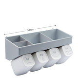 Bathroom Holder Large Capacity Wall Mounted Toiletries Storage Rack with Cups