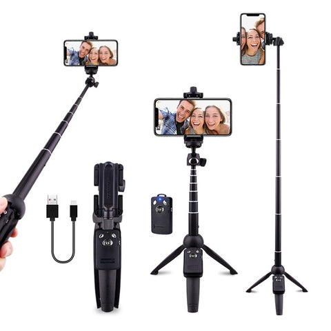 Ultra Light Tripod For Phone With Remote Control Monopod Selfie Stick