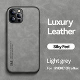 Ultra-thin Silky Feel Magnetic Phone Case for IPhone  Luxury Texture Leather Protection Case