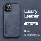 Ultra-thin Silky Feel Magnetic Phone Case for IPhone  Luxury Texture Leather Protection Case