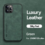 Ultra-thin Silky Feel Magnetic Phone Case for IPhone  Luxury Texture Leather Protection Case