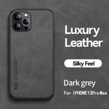 Ultra-thin Silky Feel Magnetic Phone Case for IPhone  Luxury Texture Leather Protection Case