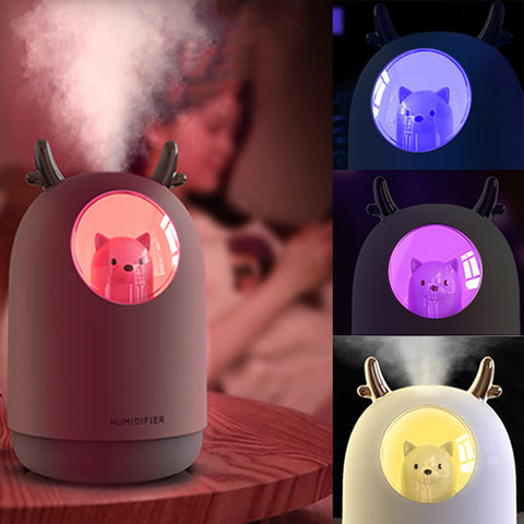 Ultrasonic Air Humidifier Aroma Air  Colors LED Lamp Office